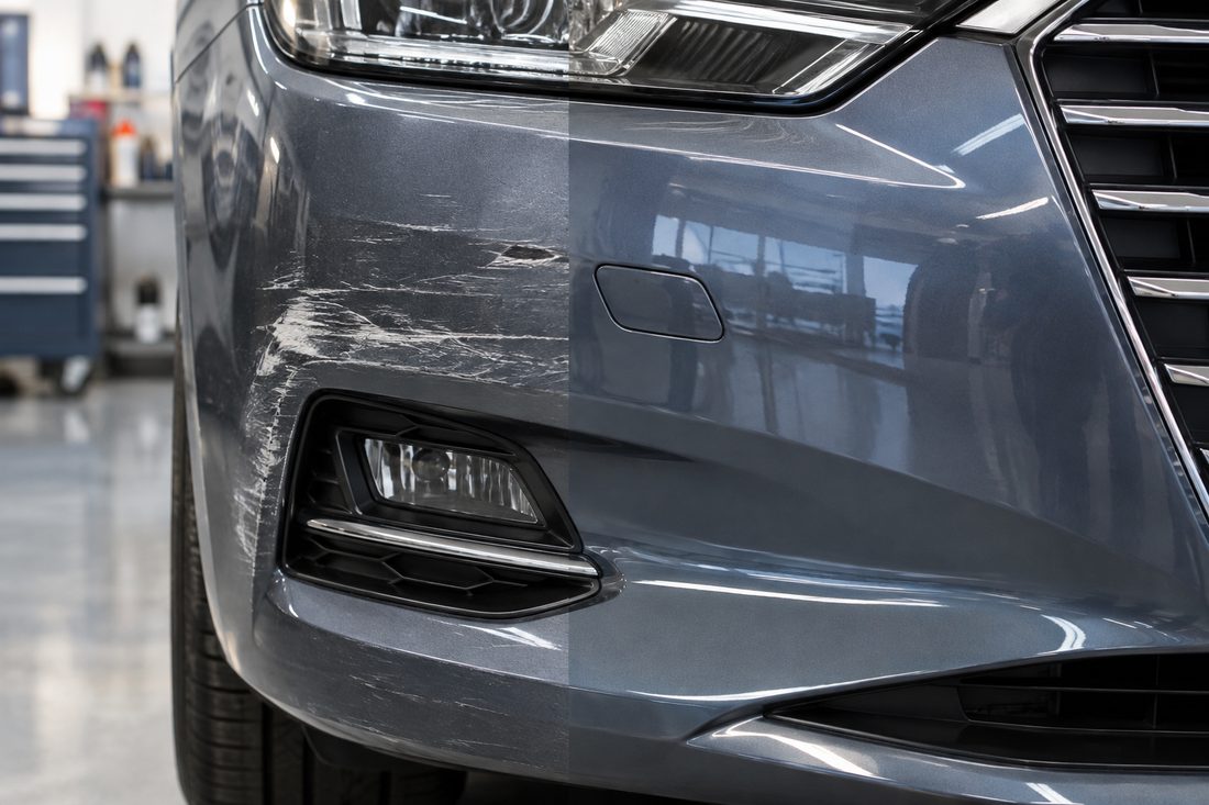 Bumper — scratch and paint repair