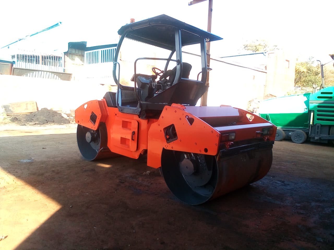 Roller compactor — painted and protected