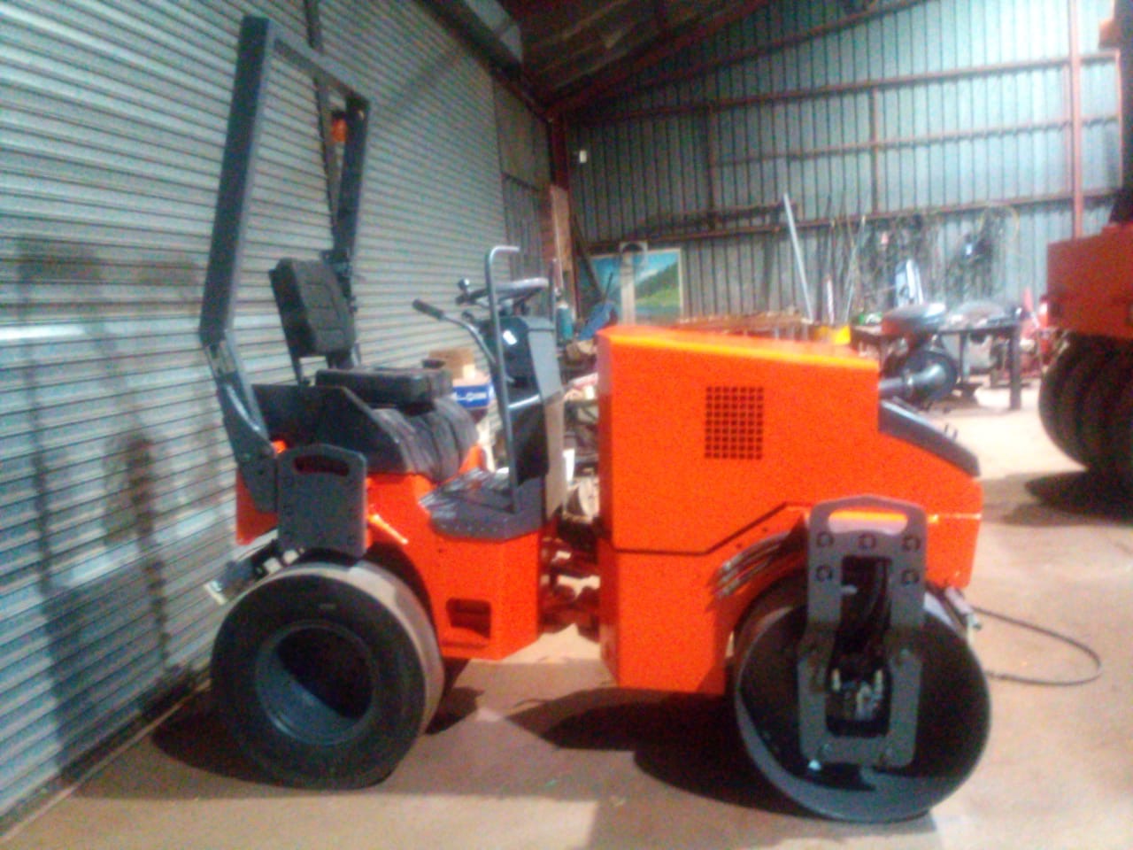 Roller compactor — respray in the warehouse