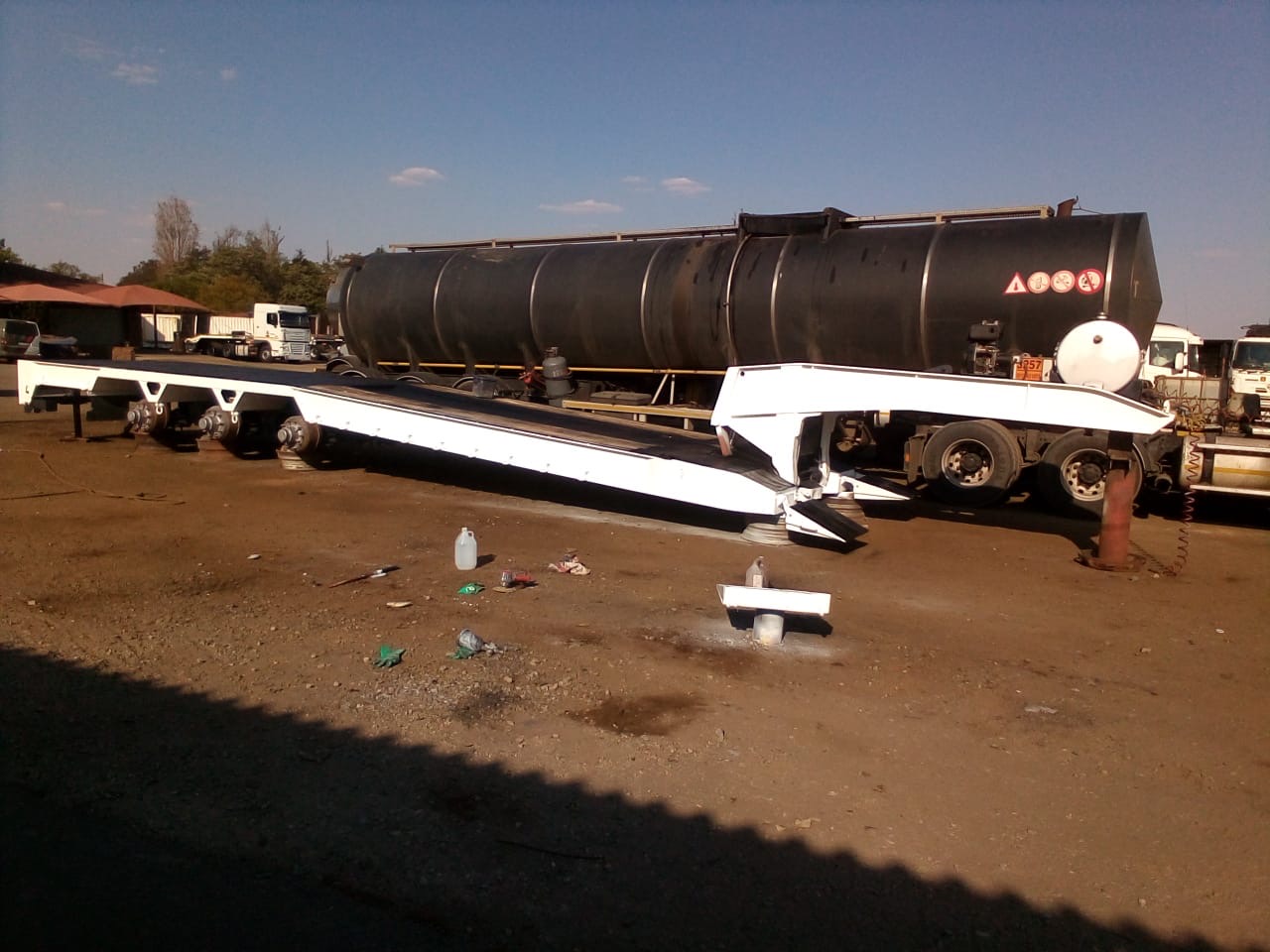 Tanker truck — respray in the yard